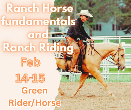 Ranch Horse Fundamentals & Ranch Riding clinic Feb 14-15 8a-12p green rider/horse