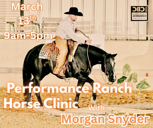 March 13th Performance Ranch Horse day clinic with Morgan Snyder