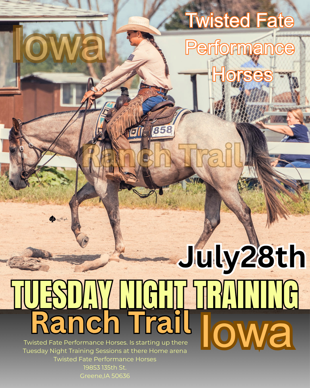 Greene Iowa July 28th Ranch Trail -6pm Tuesday