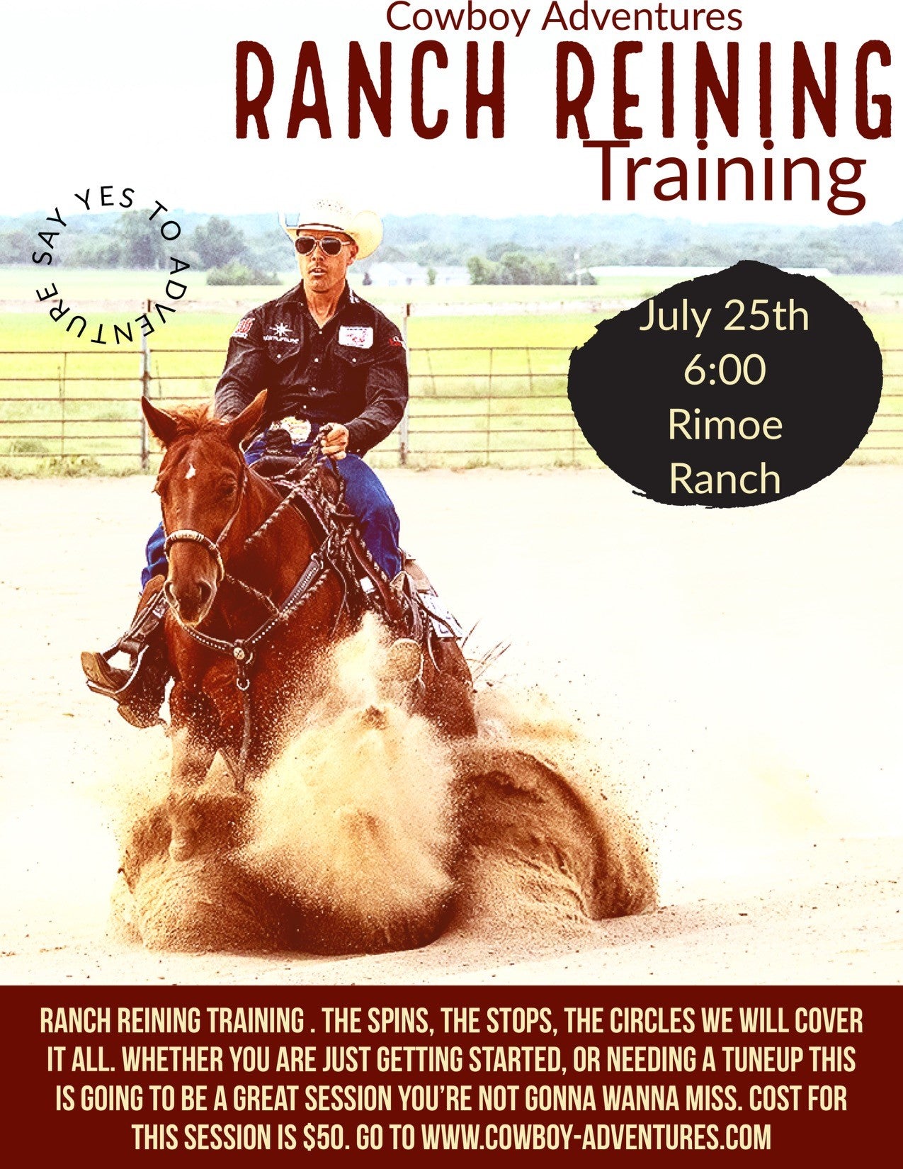 July 25th Ranch Reining - 6pm