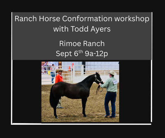 Sept 6th Ranch Horse Conformation Workshop