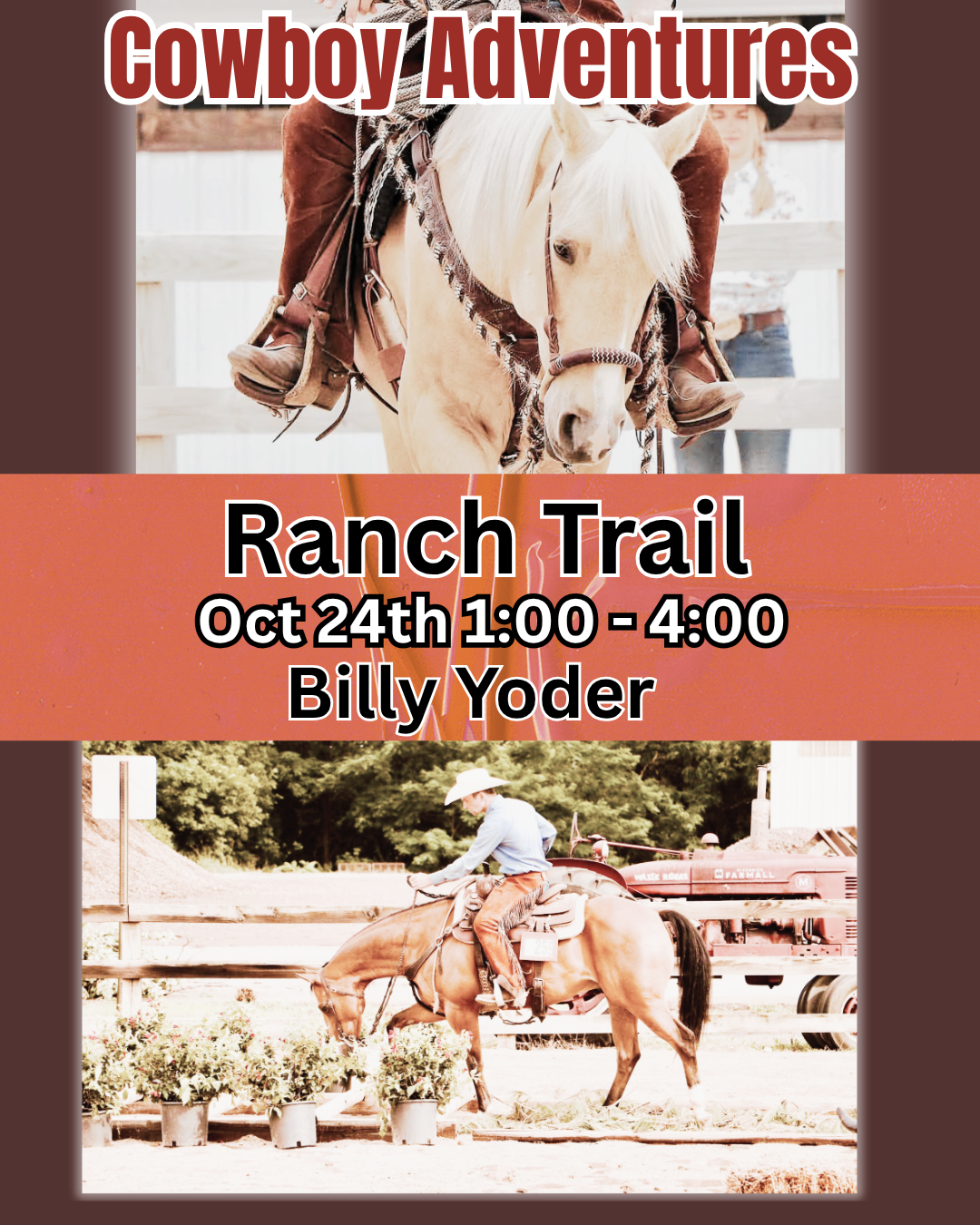 October 24th PM Ranch Trail clinic D2 Ranch & Arena Menomonie, WI