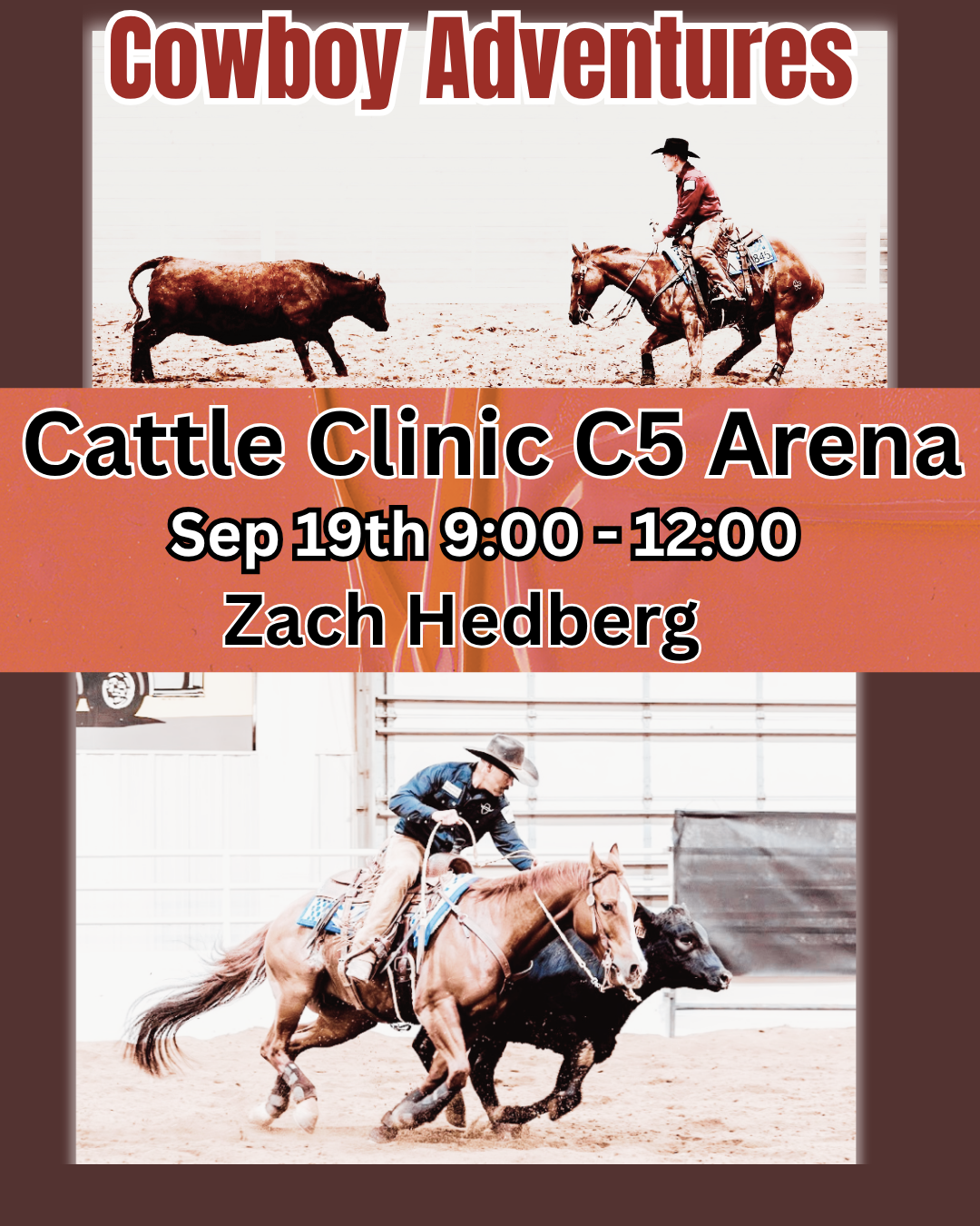 Sept 19th 9a-12p Cattle Clinic C5 Arena Decorah, Iowa