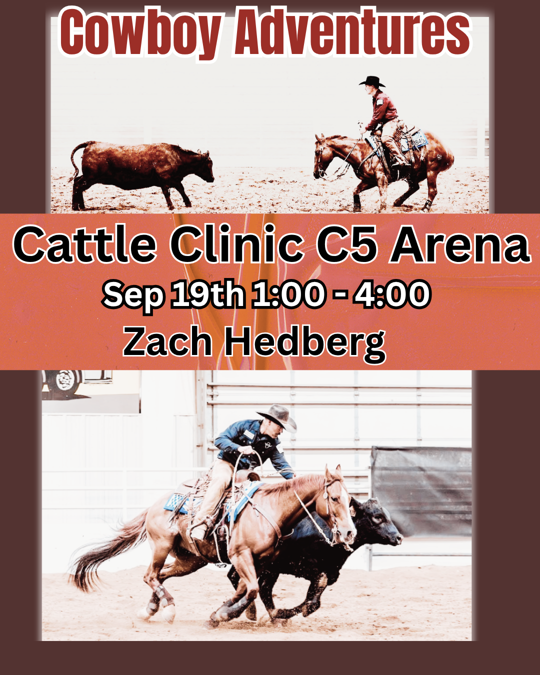 Sept 19th 1p-4p Cattle Clinic C5 Arena Decorah, Iowa