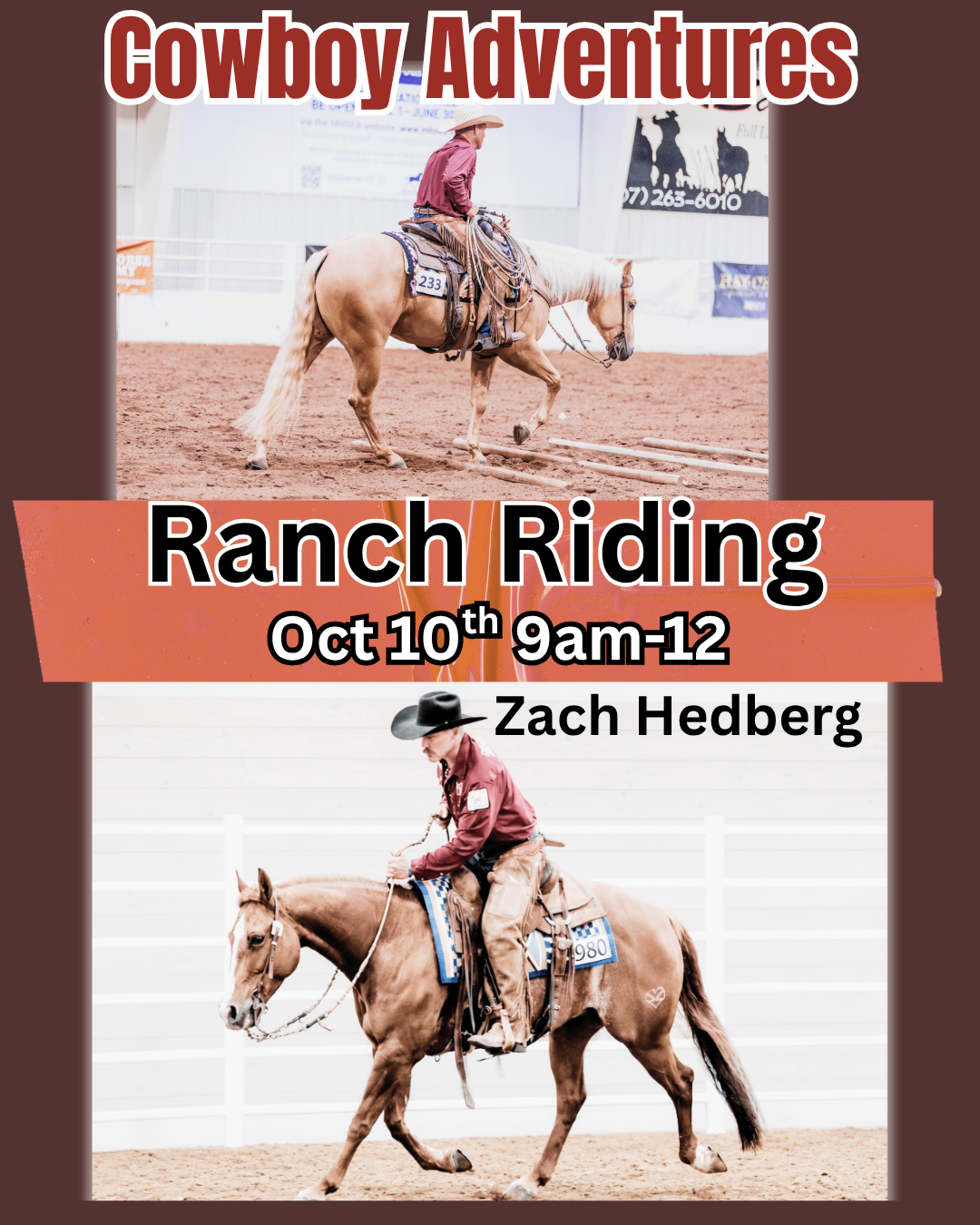 October 10th Ranch Riding AM clinic D2 Ranch & Arena Menomonie, WI