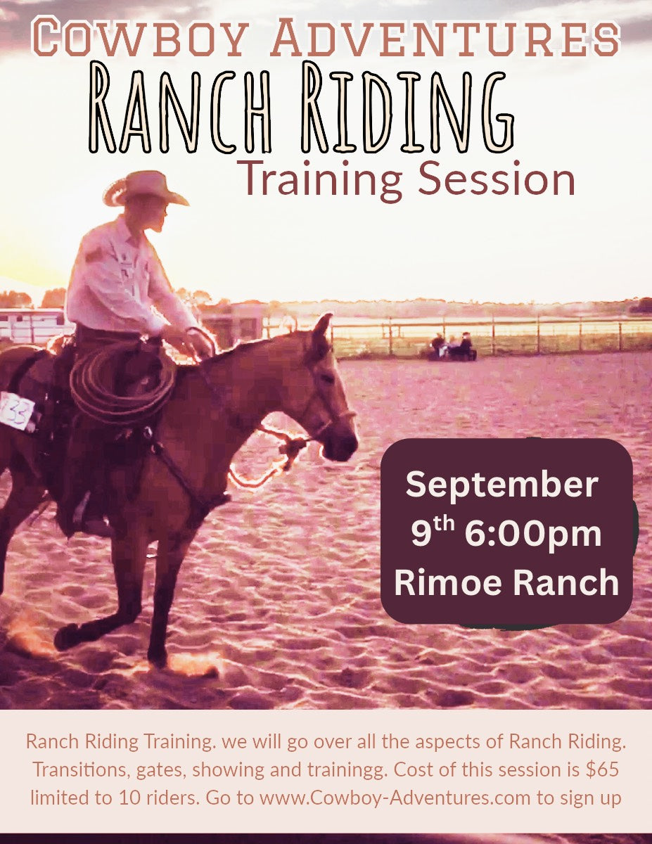 September 9th Ranch Riding - 6pm Tuesday