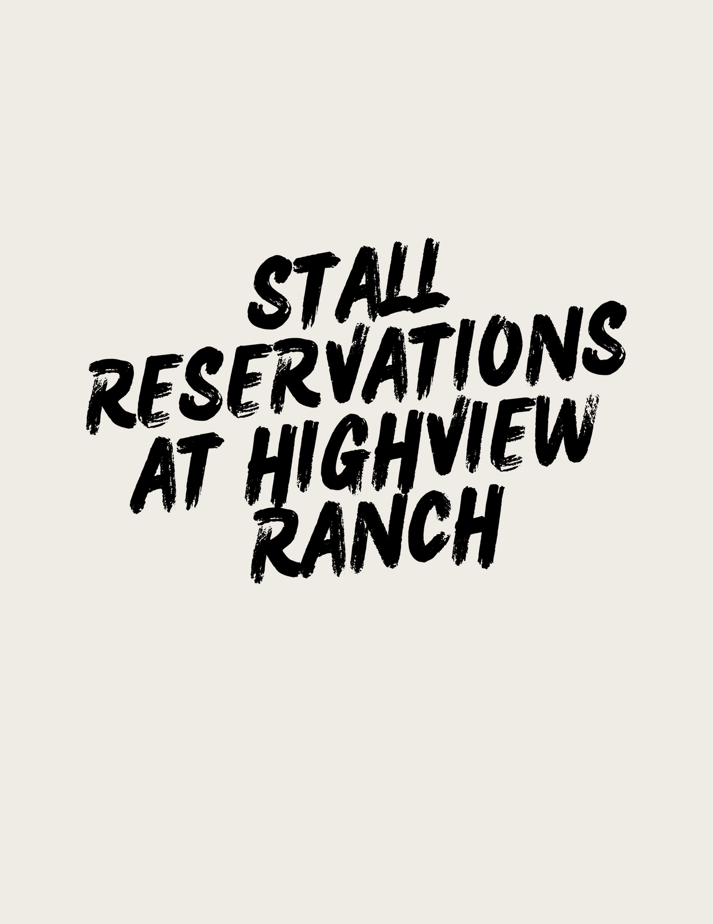 Stalls at Highview Ranch March 2nd-3rd 2024